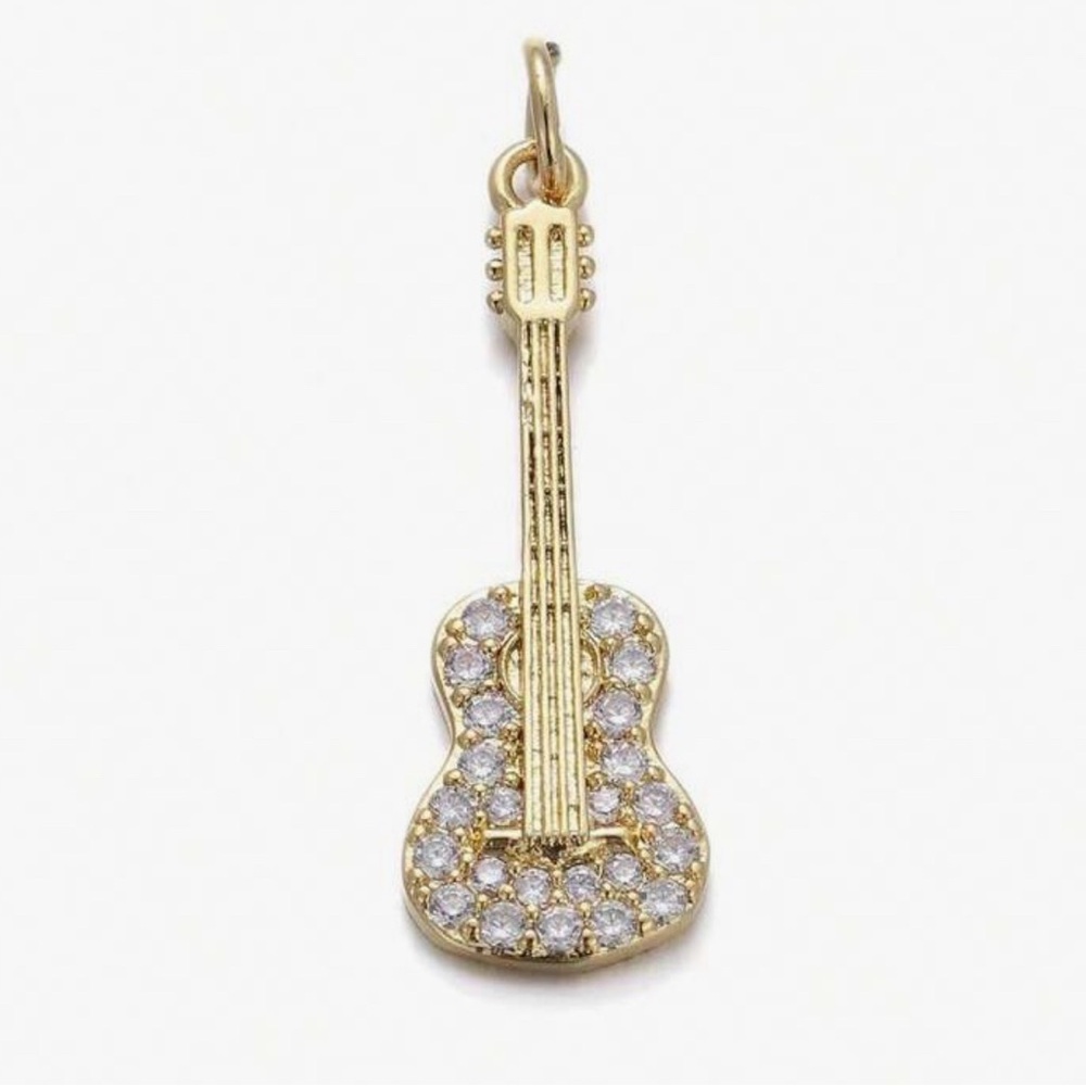 Guitar Pendant with Sparkling Accents